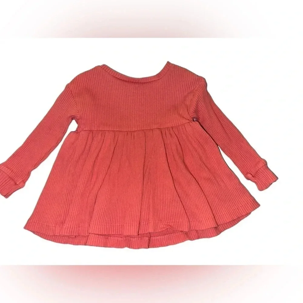 2 Easy-Peasy Girl Long Sleeve Babydoll Top, Sizes 12 Months - Picture 7 of 9